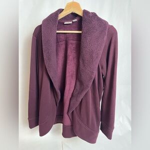 L.L. Bean Women's Deep Burgundy Teddy Jacket